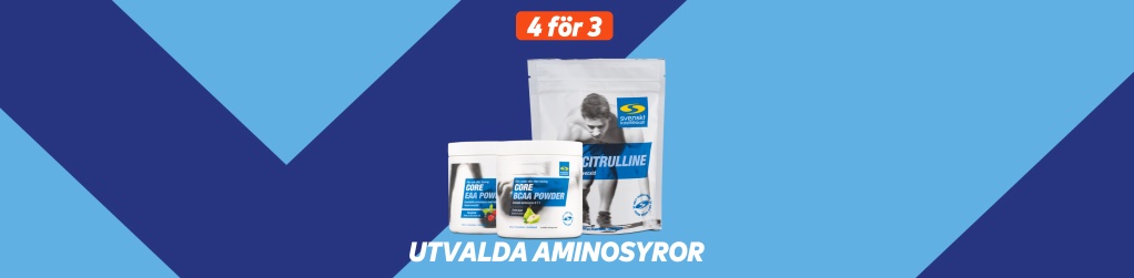 Veckans deal! 4 fr 3 p aminosyror frn Svenskt Kosttillskott